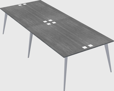 Shared rectangular office desk system