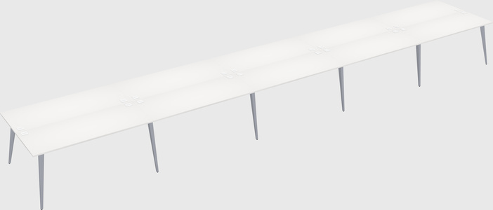 Shared rectangular office desk system