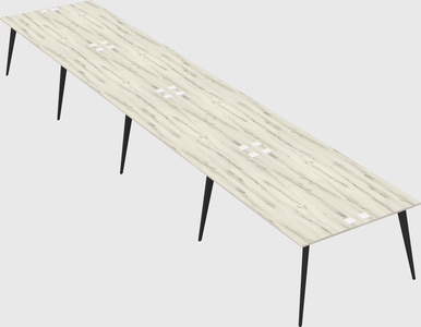 Shared rectangular office desk system
