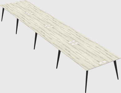 Shared rectangular office desk system