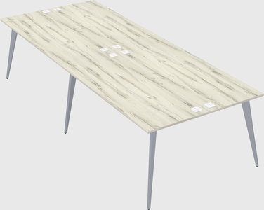 Shared rectangular office desk system
