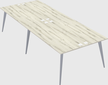 Shared rectangular office desk system