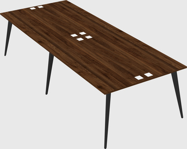 Shared rectangular office desk system