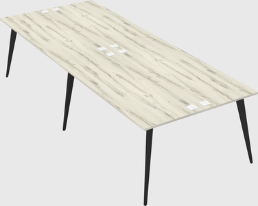 Shared rectangular office desk system