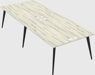 Shared rectangular office desk system