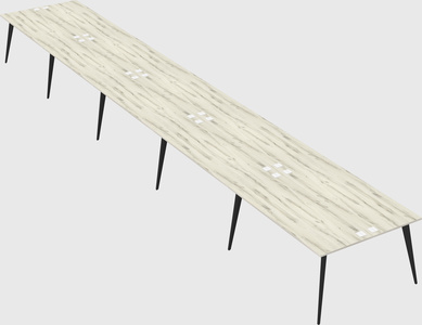 Shared rectangular office desk system