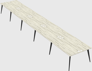 Shared rectangular office desk system