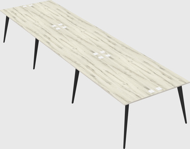 Shared rectangular office desk system