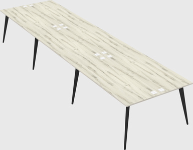 Shared rectangular office desk system