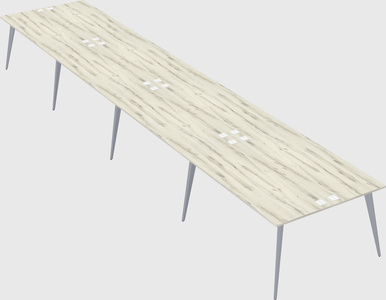 Shared rectangular office desk system