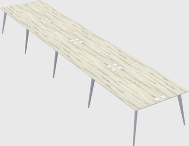 Shared rectangular office desk system