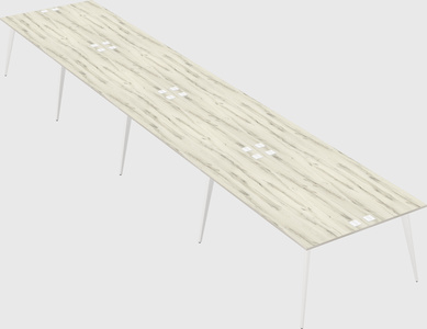 Shared rectangular office desk system