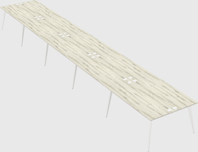 Shared rectangular office desk system