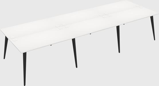 Shared Rectangular Office Desk System