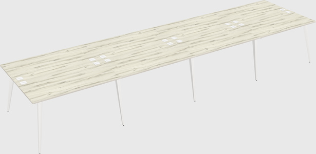 Shared rectangular office desk system