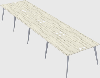 Shared rectangular office desk system
