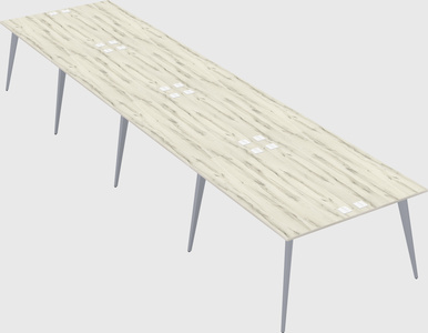 Shared rectangular office desk system