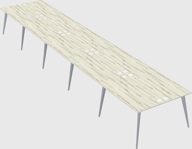 Shared rectangular office desk system