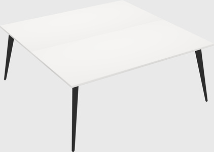Shared rectangular office desk system