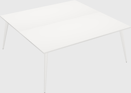 Shared rectangular office desk system