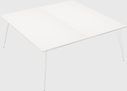 Shared rectangular office desk system