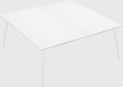 Shared rectangular office desk system