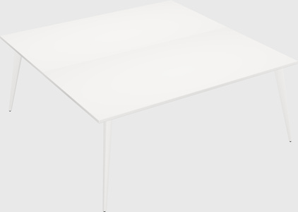 Shared rectangular office desk system