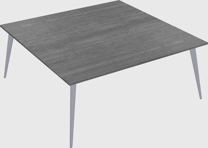 Shared rectangular office desk system