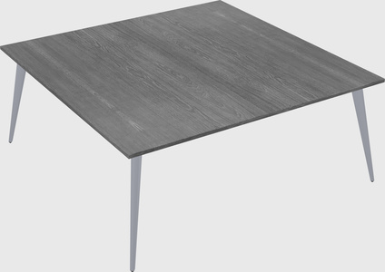 Shared rectangular office desk system