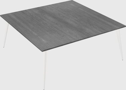 Shared rectangular office desk system
