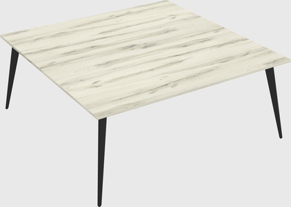 Shared rectangular office desk system
