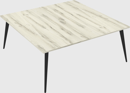 Shared rectangular office desk system