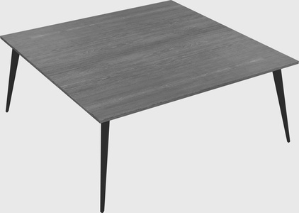 Shared rectangular office desk system
