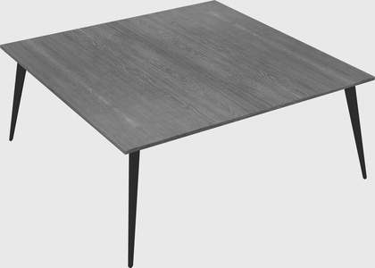 Shared rectangular office desk system