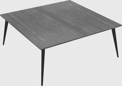 Shared rectangular office desk system