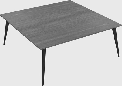 Shared rectangular office desk system