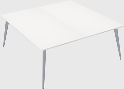 Shared rectangular office desk system