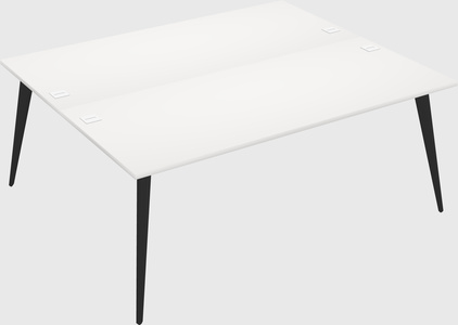 Shared rectangular office desk system