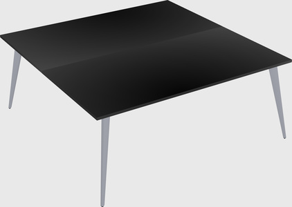 Shared rectangular office desk system