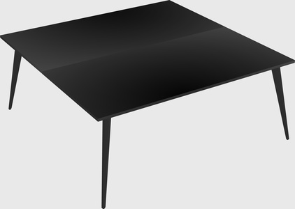 Shared rectangular office desk system