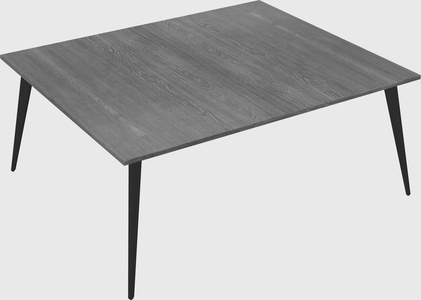 Shared rectangular office desk system