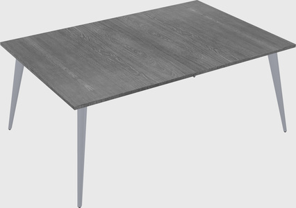 Shared rectangular office desk system