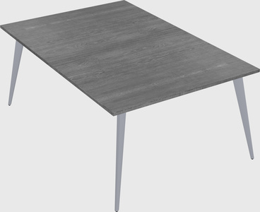 Shared rectangular office desk system
