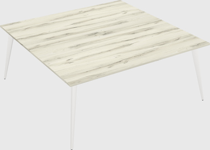 Shared rectangular office desk system