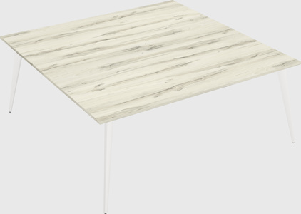 Shared rectangular office desk system