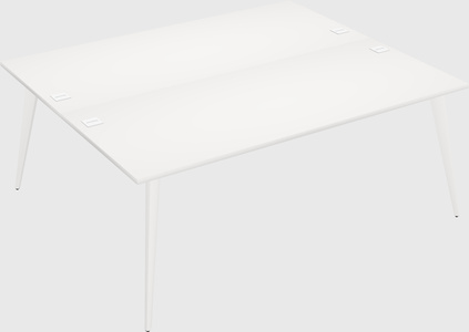 Shared rectangular office desk system