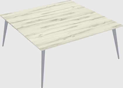 Shared rectangular office desk system