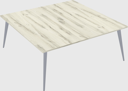 Shared rectangular office desk system