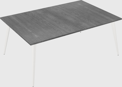 Shared rectangular office desk system