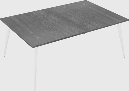 Shared rectangular office desk system